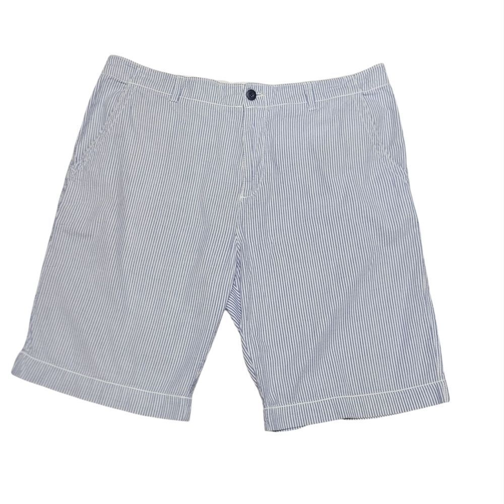 Old Navy Blue & White Vertical Stripe Short